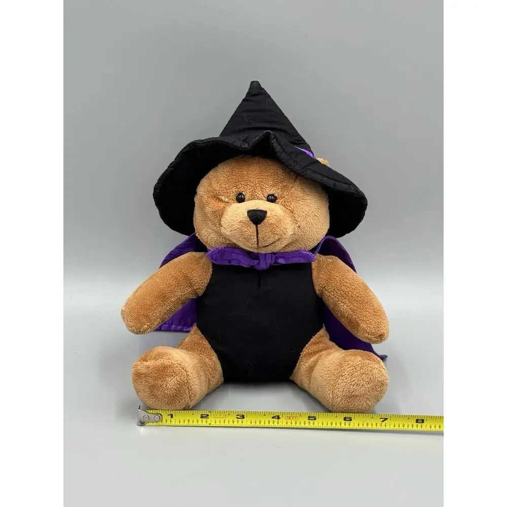 Hallmark Witch Bear Plush 8” Stuffed Animal Wearing Halloween Purple Cape